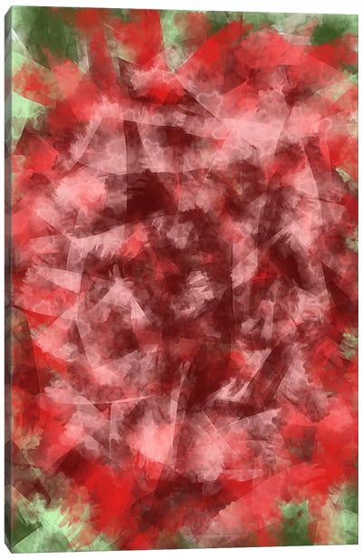Rose Bouqet Canvas Art Print - Red Abstract Art