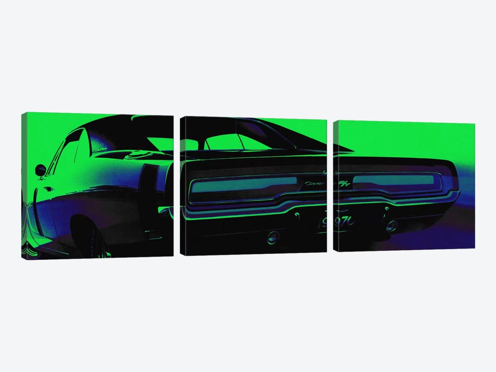 Neon Green Machine by 5by5collective 3-piece Canvas Wall Art