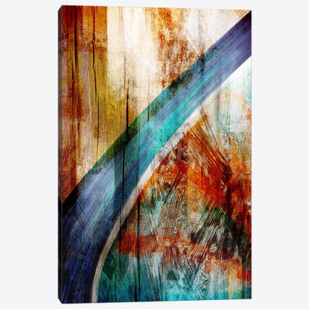 The Blue Woodgrain Path Canvas Print #ICA81} by 5by5collective Canvas Art Print