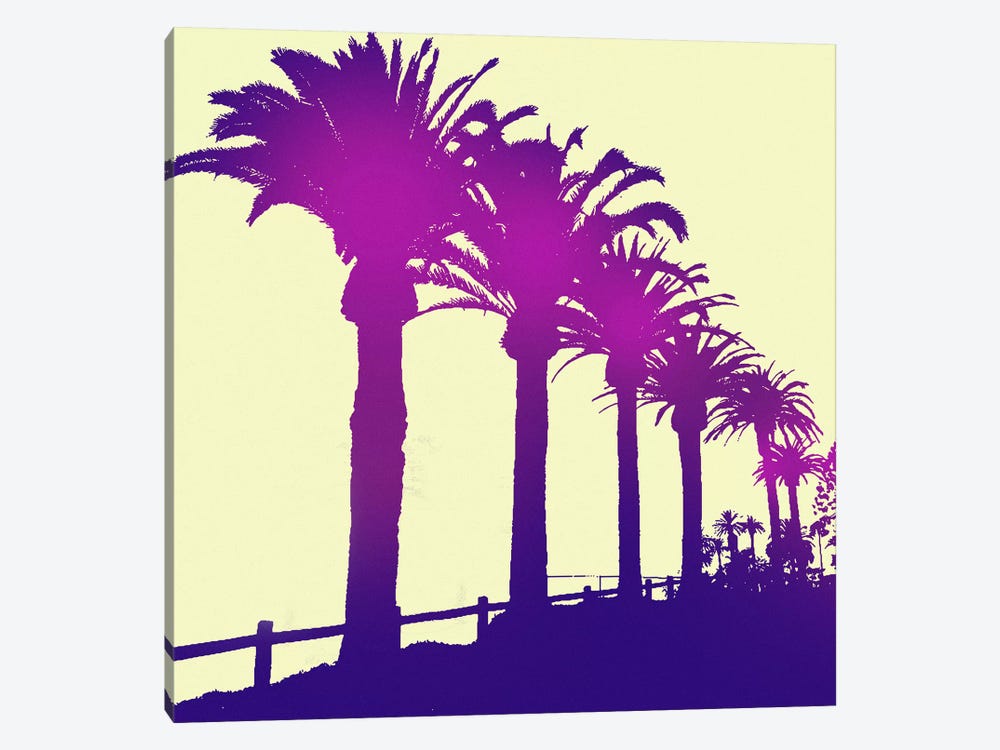 Midnight Purple Palms by 5by5collective 1-piece Art Print