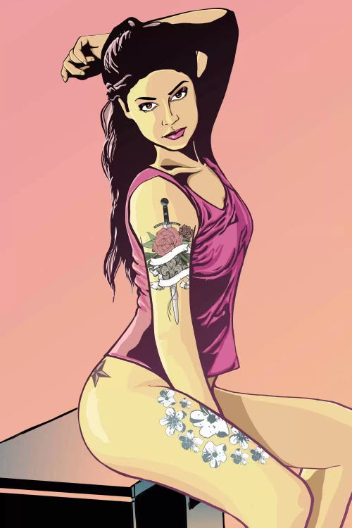 Suicide Girl by 5by5collective wall art