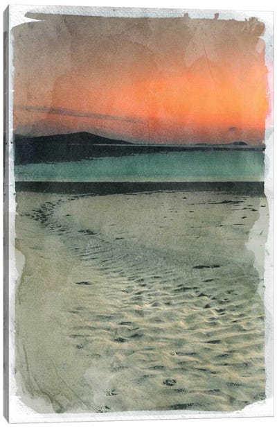 Sunset Beach Canvas Art Print - Beach Sunrise & Sunset Art