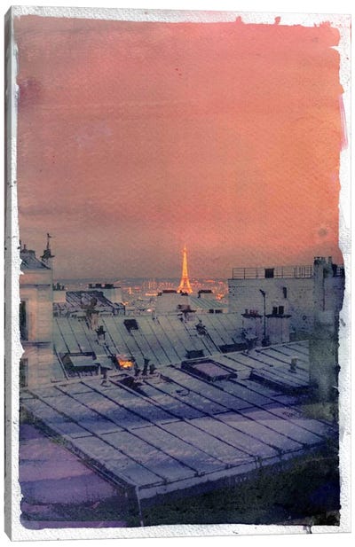 Paris in the Distance Canvas Art Print - Color Field Collection