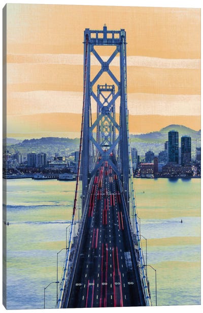 Bridge to the City Canvas Art Print - Color Field Collection
