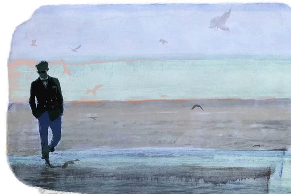 Silhouettes: Strolling with Sea Gulls by 5by5collective