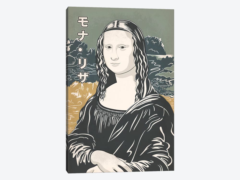 Japanese Retro Ad-Mona Lisa #1 by 5by5collective 1-piece Canvas Wall Art
