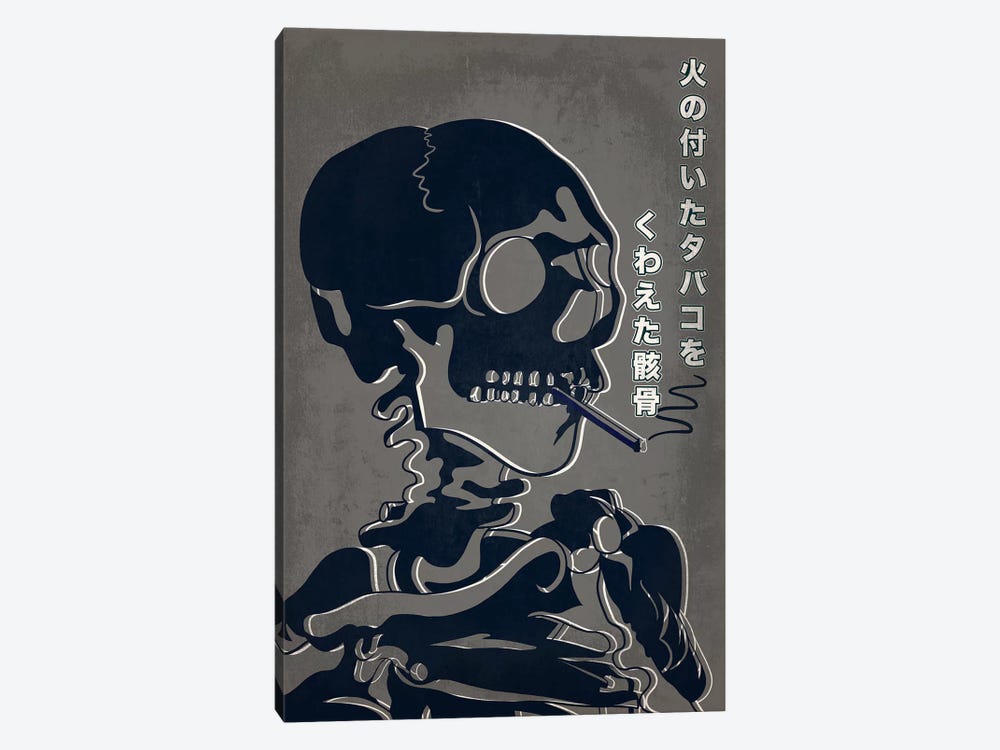 Japanese Retro Ad-Skeleton #1 by 5by5collective 1-piece Canvas Wall Art