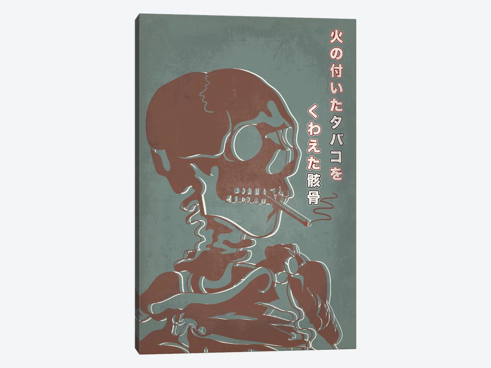 Japanese Retro Ad-Skeleton #2 by 5by5collective 1-piece Canvas Art Print