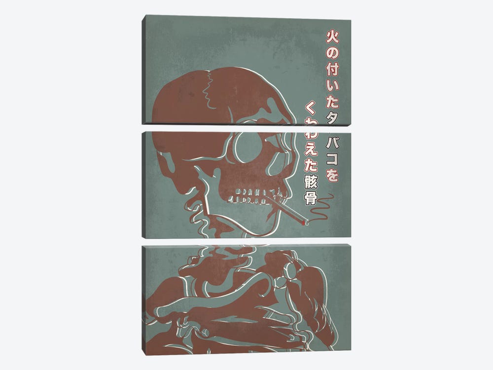 Japanese Retro Ad-Skeleton #2 by 5by5collective 3-piece Art Print