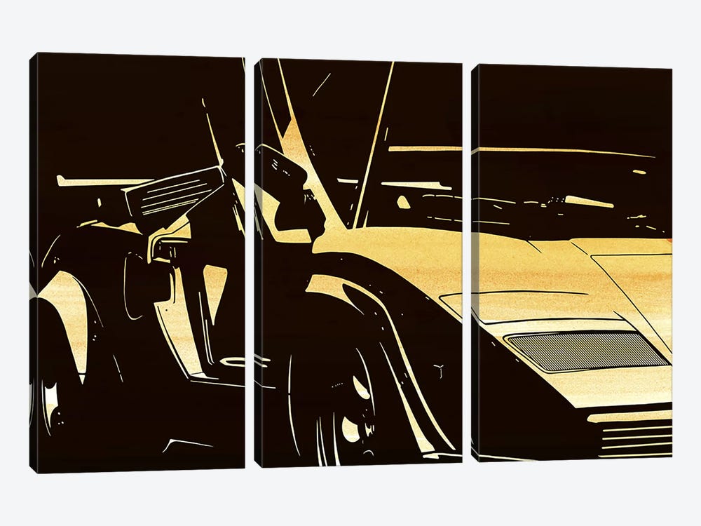 Lambo Door by 5by5collective 3-piece Art Print