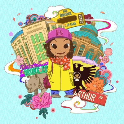 Bronx Neon by 5by5collective art print