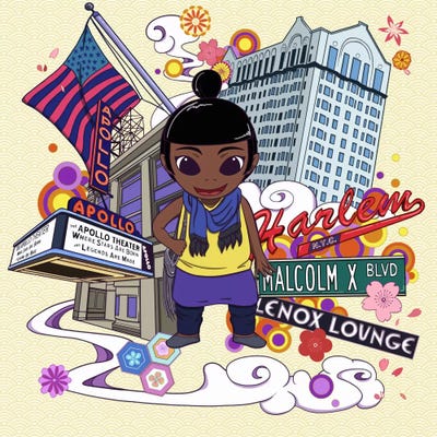 Harlem by 5by5collective canvas print