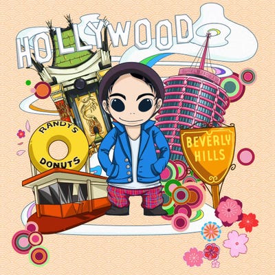 La Neon by 5by5collective art print