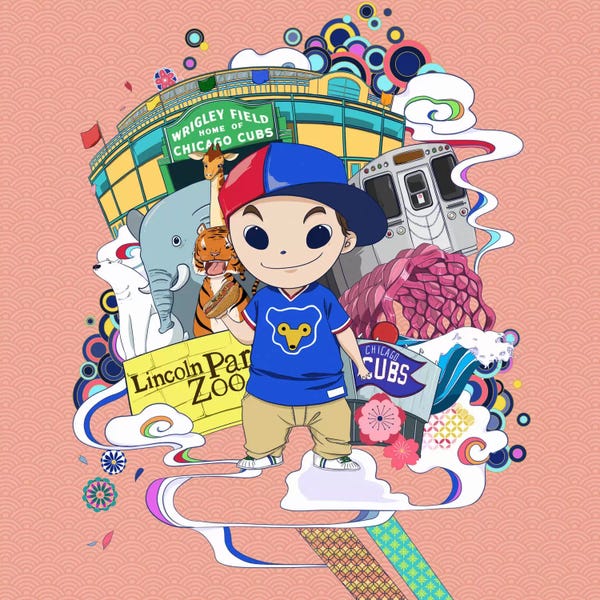 Chicago Cubs: Lakeview Neon by 5by5collective