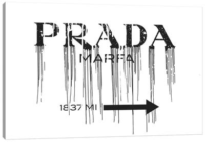 This Way (Drips) Canvas Art Print - Prada