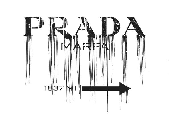 Black & White Pop Culture Art: This Way (Drips) by 5by5collective