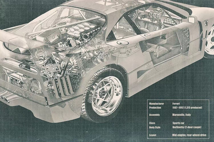 Engine and Interior X-Ray Blueprint #2