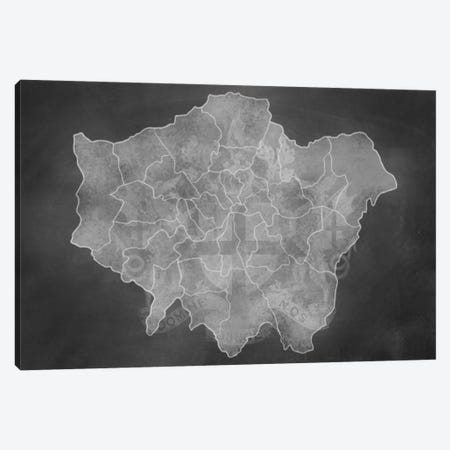 London Chalk Map Canvas Print #ICA95} by 5by5collective Canvas Print