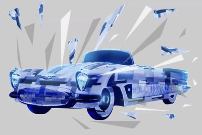 Shards of a Classic by 5by5collective canvas print