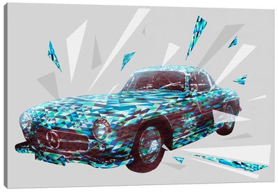 Vintage Gullwings Canvas Art Print - Mercedes-Benz
