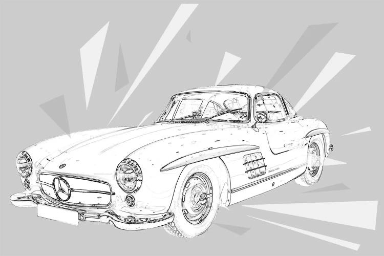 Vintage Gullwings 2 by 5by5collective wall art