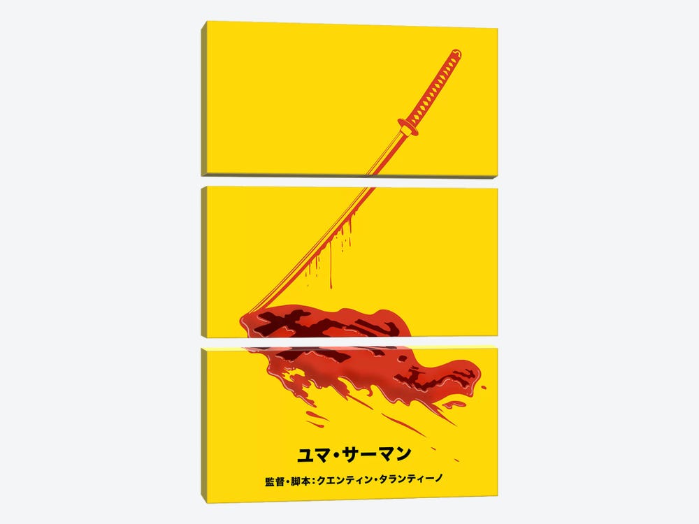 Revenge Japanese Minimalist Poster by 5by5collective 3-piece Canvas Art Print