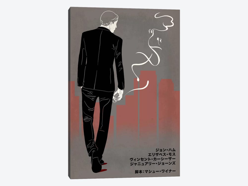 Ad Men Japanese Minimalist Poster 1-piece Canvas Art