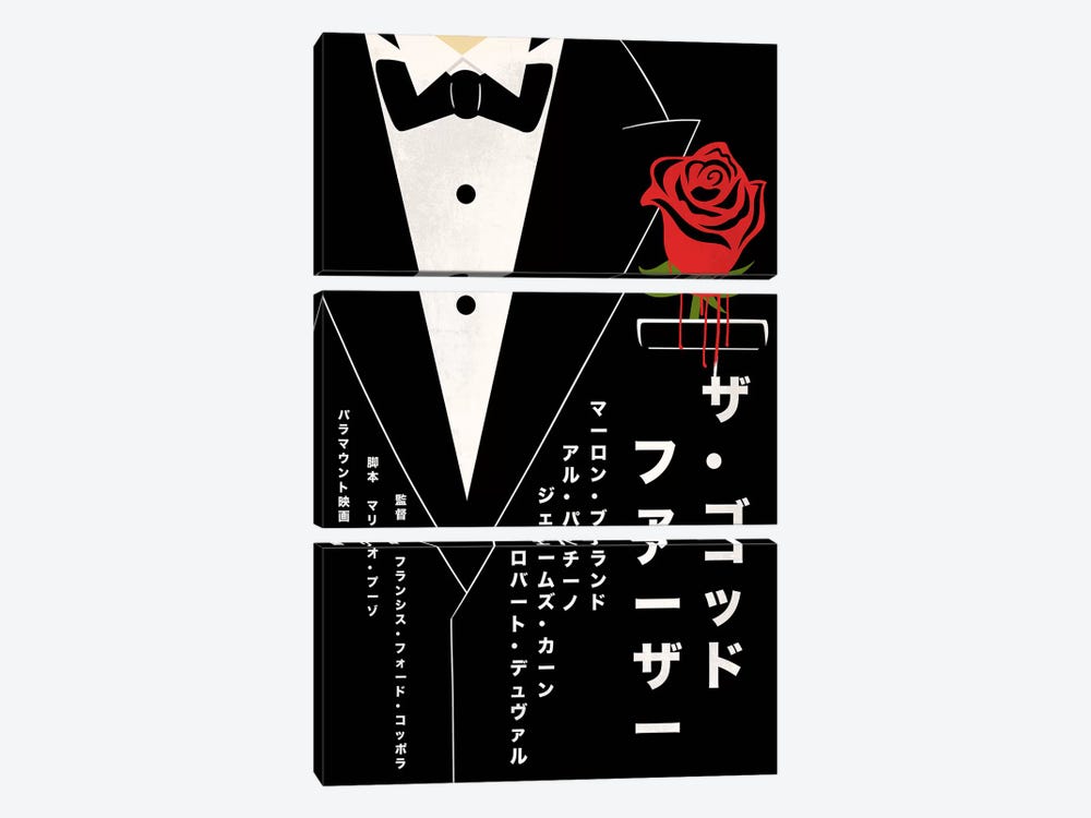 Mafia Boss Japanese Minimalist Poster by 5by5collective 3-piece Canvas Art