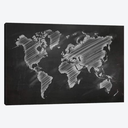 Chalky World Map Canvas Print #ICA99} by 5by5collective Canvas Art