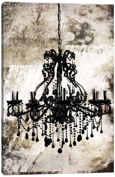 Black Chandelier Canvas Art Print - 5by5 Collective