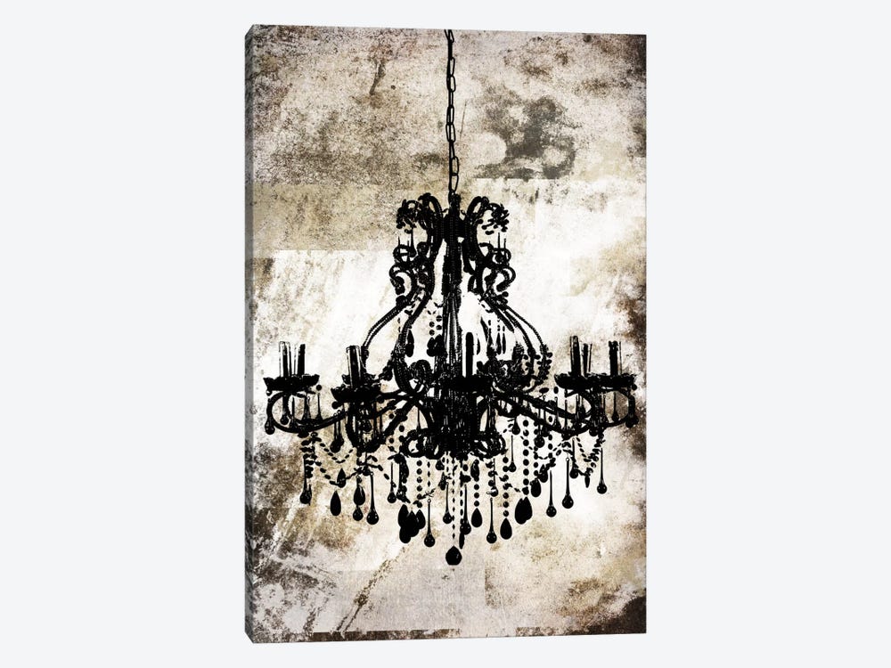 Black Chandelier by 5by5collective 1-piece Canvas Art