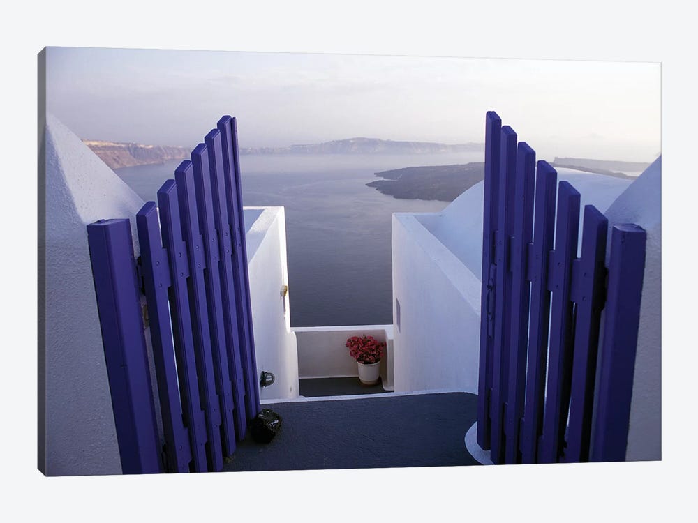 Balcony View, Imerovigli, Santorini, Cyclades, Greece 1-piece Canvas Art