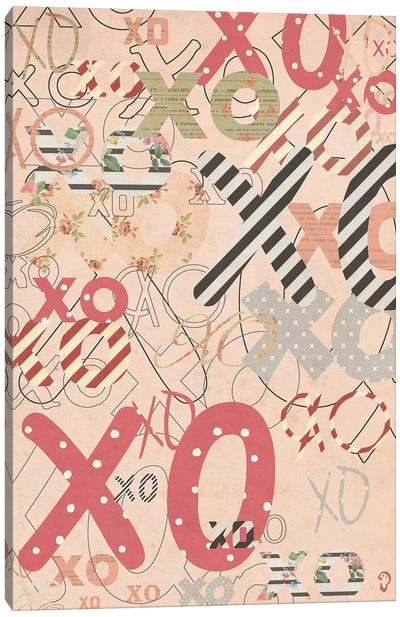 XO On Rose Canvas Art Print - imnotacrook
