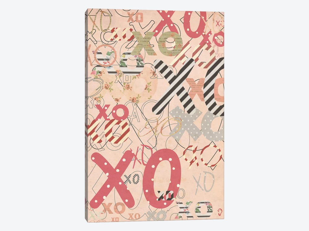 XO On Rose by imnotacrook 1-piece Canvas Art Print