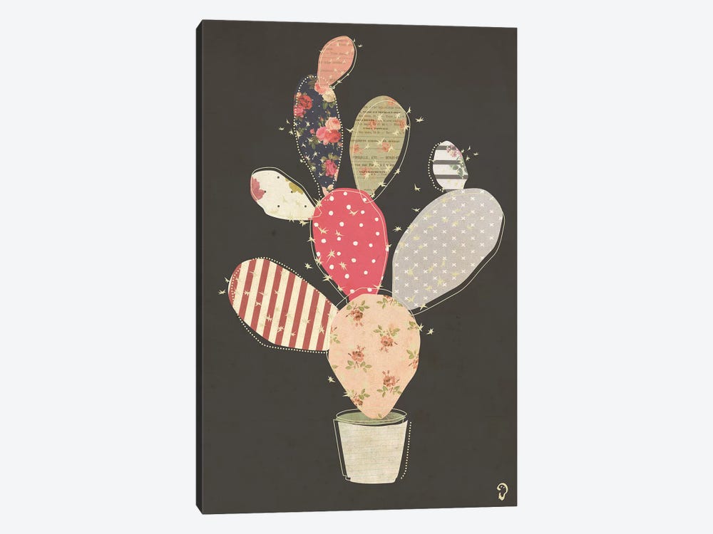 Cactus On Noir by imnotacrook 1-piece Canvas Print