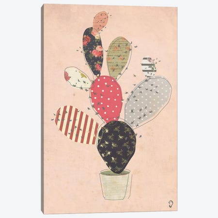 Cactus On Rose Canvas Print #ICR6} by imnotacrook Canvas Wall Art