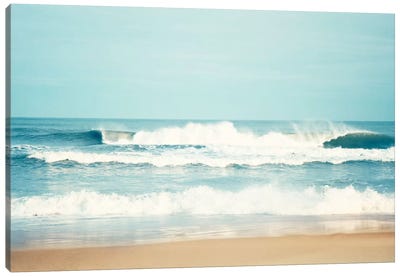 Wave Beach Canvas Wall Art Picture Print 60x30cm 