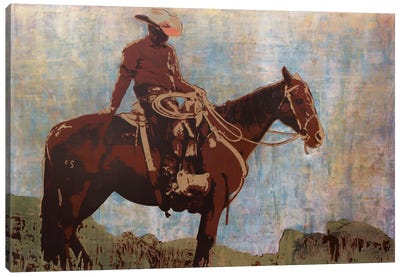Western Moment Canvas Art Print - By Land