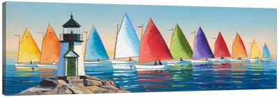 After the Races Canvas Art Print - Boating & Sailing Art