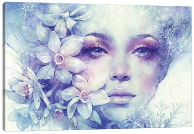 December Canvas Art Print - Rose Quartz & Serenity