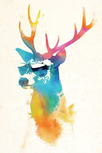 Deer: Sunny Stag by Robert Farkas