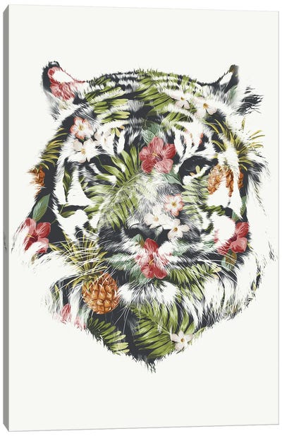 Tropical Tiger Canvas Art Print