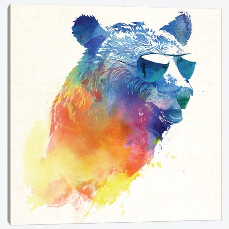 Sunny Bear Canvas Print #ICS206} by Robert Farkas Art Print