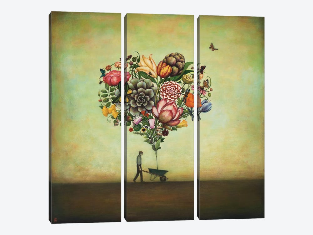 Big Heart Botany by Duy Huynh 3-piece Canvas Art