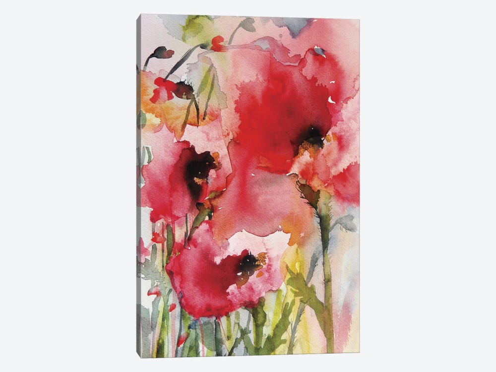 Summer Poppies by Karin Johannesson 1-piece Canvas Artwork
