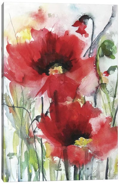 Red Poppies Canvas Art Print