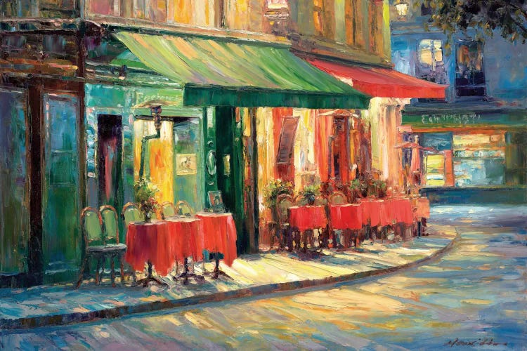 Red & Green Café by Haixia Liu wall art