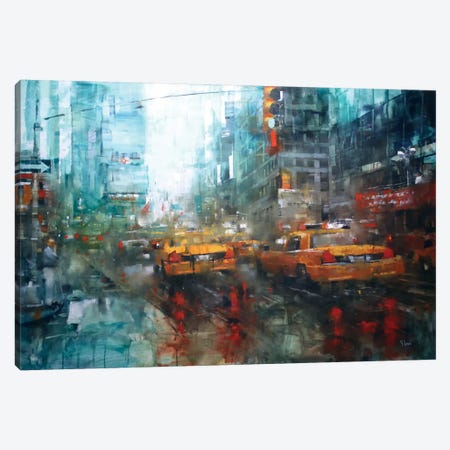 Times Square Reflections Canvas Print #ICS362} by Mark Lague Art Print