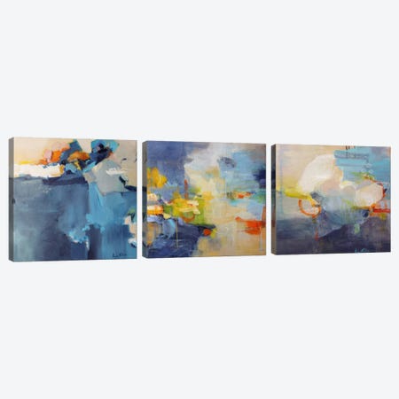 Dizzy, Restless Clouds Triptych Canvas Print Set #ICS3HSET003} by Lina Alattar Art Print