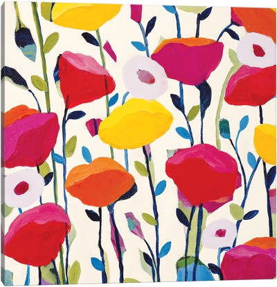 Bursting Poppies Canvas Art Print - Tea Party